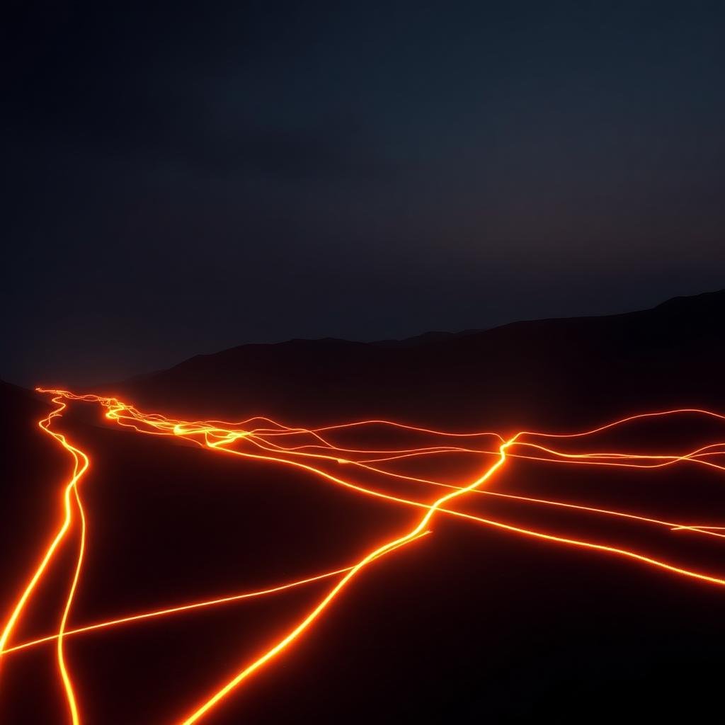 Energy grid at dusk